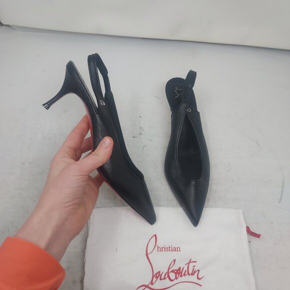 Christian Louboutin Black Sporty Kate Slingback Pump - Picture 15 of 15